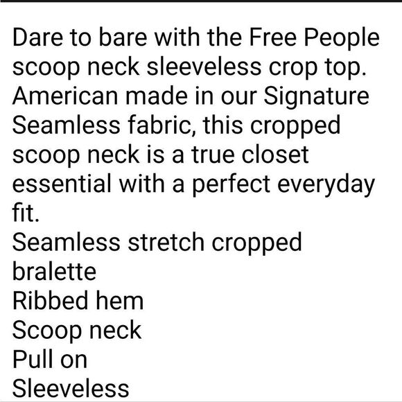 Free People Scoop neck Crop Size M/L Brami in Sage - Picture 5 of 6